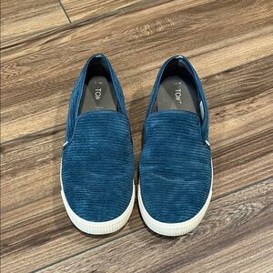 Toms Women's Blue Corduroy Flats